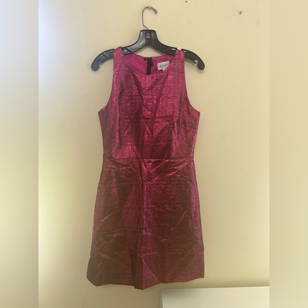 Shiny Pink Sleeveless Dress by Milly